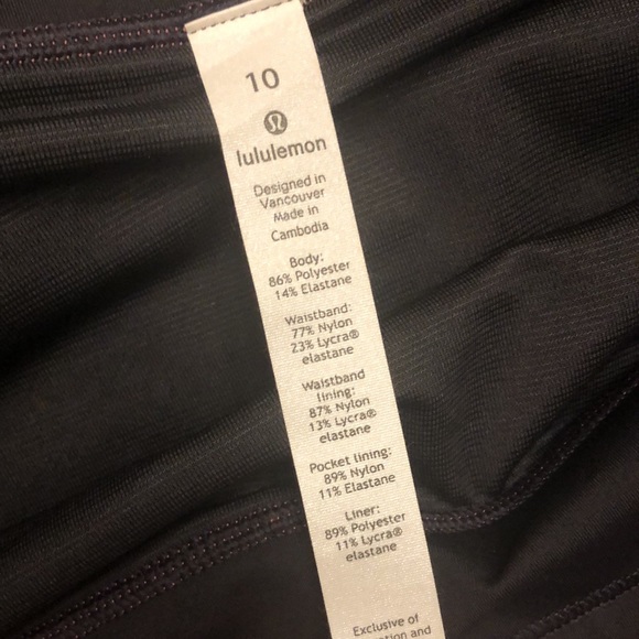 Lululemon 4” Speed Up Shorts in Sun Dazed Multi Pink/Super Dark, EUC. Size 10. - Picture 8 of 14